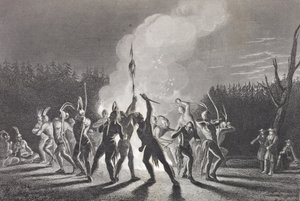 Washington og Fairfax ved en indisk krigsdans, 1748, fra 