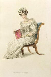 Brudekjole, motetallerken fra Ackermanns Kunstdepot av English School