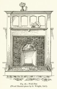 Well Fire, Wood Mantel-stykke av G Wright