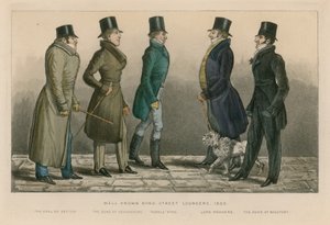 Velkjente Bond Street Loungers, 1820 av English School