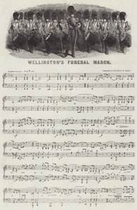 Wellingtons begravelsesmarsj (gravering) av English School