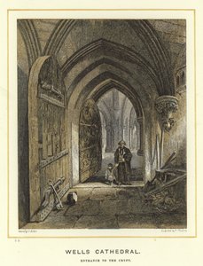 Wells Cathedral, inngang til krypten av English School