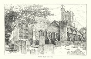 West Ham kirke (gravering) av English School