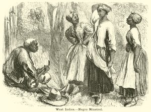 Vestindia, Negro Minstrel (gravering) av English School