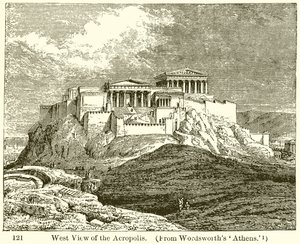 Vestutsikt over Akropolis av English School