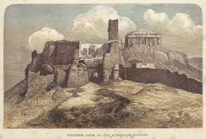 Westansicht der Akropolis, Athen von English School