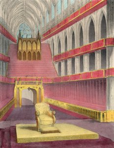 Westminster Abbey, rustet opp for kroningen av dronning Victoria av English School