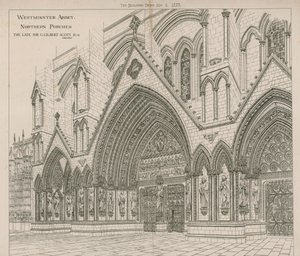 Westminster Abbey nordlige verandaer av English School