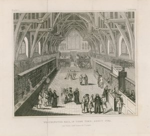 Westminster Hall i termin, ca 1770 av English School