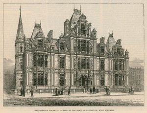 Westminster rådhus, åpnet av hertugen av Buccleuch, High Steward av English School