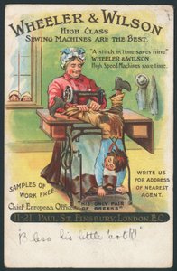 Wheeler & Wilson, Symaskiner - reparerer en guttebukse av English School