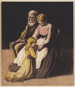 Da Lille Fred gikk til sengs (farge litho) av English School