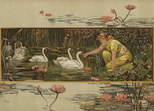 Der vannliljene vokser (chromolitho) av English School