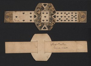 Whist counter, c1840 (farget gravering) av English School