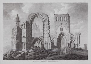 Whitby Abbey, Yorkshire (gravering) av English School
