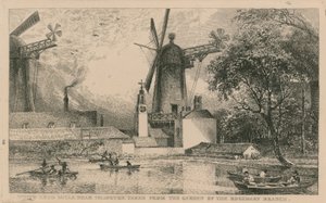 White Lead Mills nær Islington, hentet fra hagen til Rosemary Branch av English School
