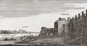 Whitehall, London, slik det var på 1700-tallet, fra 