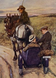 Hvem har glemt bensinen? (farge litho) av English School