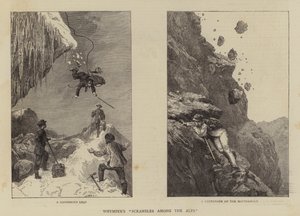 Whympers "Scrambles Among the Alps" (gravering) av English School