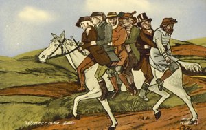 Widecombe Fair (farge litho) av English School