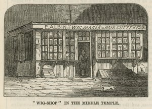 Parykkbutikk i Middle Temple av English School