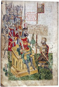Vilhelm I og jarlen av Bretagne, sent på 1400-tallet (illuminasjon) av English School