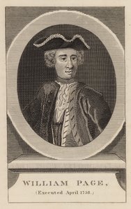 William Page, henrettet april 1758 av English School