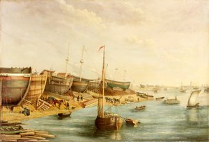 William Piles Shipyard, North Sands, ca. 1830