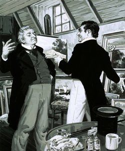 William Turner byttet noen av maleriene sine for en håndfull sedler (gouache på papir) av English School