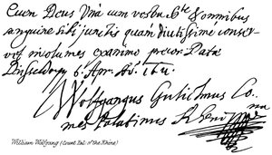 William Wolfgang (greve Pal: av Rhinen) av English School
