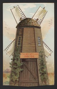 Vindmølle (farge litho) av English School