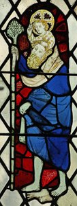 Window Chap-Ed-Confessor kapell som viser St Christopher av English School