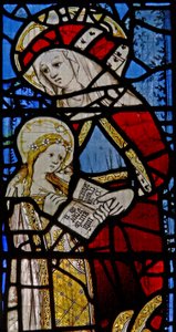 Window Ew som viser St Anne og Jomfru Maria av English School