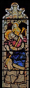 Window Ew som viser St Christopher av English School