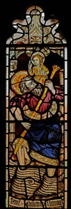 Window Ew som viser St Christopher av English School