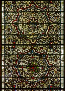 Window Five-Sisters som viser grisaille av English School