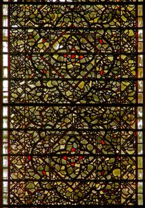 Window Five-Sisters som viser grisaille av English School