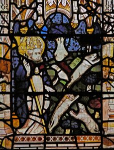 Vindu Nw som viser St Martin redder en hare av English School