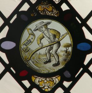 Fenster S2, die Arbeiten der Monate darstellend: Juli