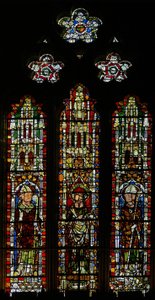 Vindu S3 som viser St Brice, St Ambrose og St Wulstan(?) av English School