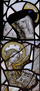 Fenster, St. Anna lehrt die Jungfrau Maria lesen darstellend von English School