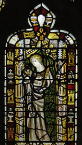 Fenster n2, den heiligen Johannes darstellend von English School