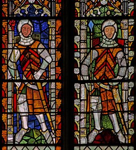 Vindu s4 som viser William Lord de la Zouche og Gilbert I de Clare av English School
