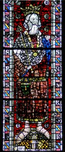Vindu w4 som viser St Edward the Confessor av English School