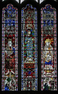 Vindu w4 som viser St Edward the Confessor, St Vincent, St Peter av English School