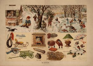 Vinter (fargelitografi) av English School