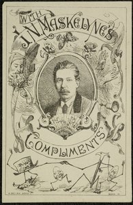 Med J. N. Maskelynes komplimenter, ca. 1875 (gravering) av English School