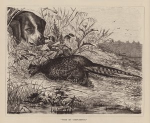 quot;Med mine komplimenterquot; (gravering) av English School