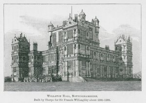 Wollaton Hall, Nottinghamshire (litografi) av English School