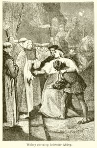 Wolsey går inn i Leicester Abbey av English School